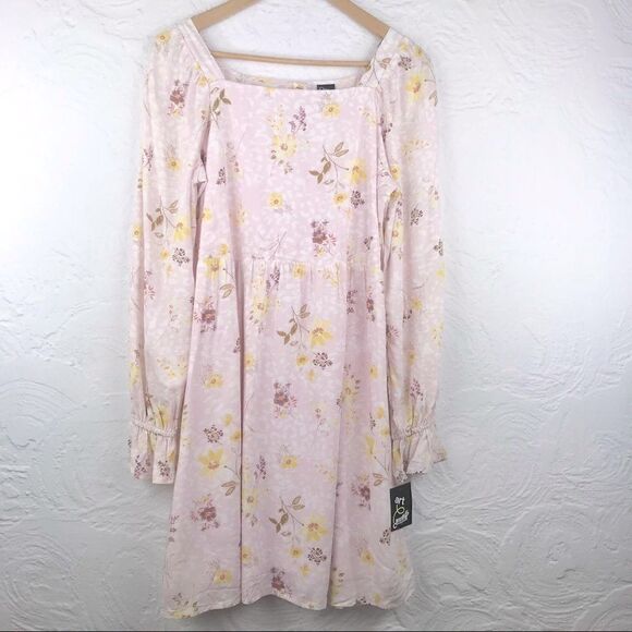 Art Class Pastel Pink Floral Dress-cut Out Back - Picture 7 of 16